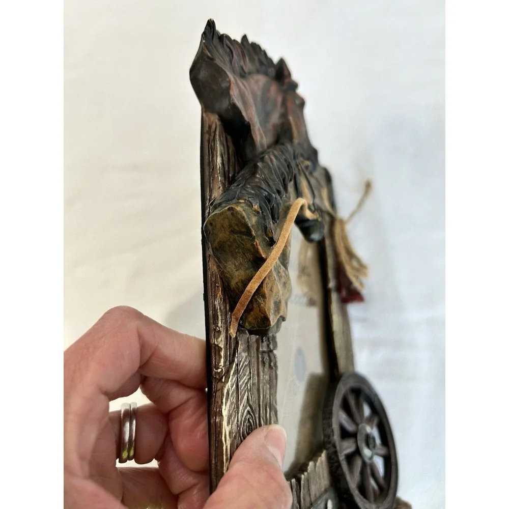 The Unique Collection 3D‎ Horse Western Cowboy Country Picture Frame 4x6 Photos